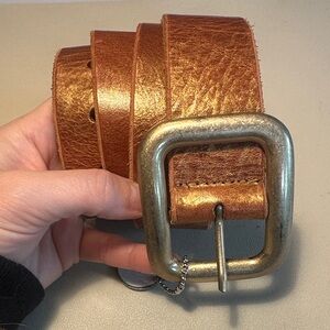 Gold Leather Belt